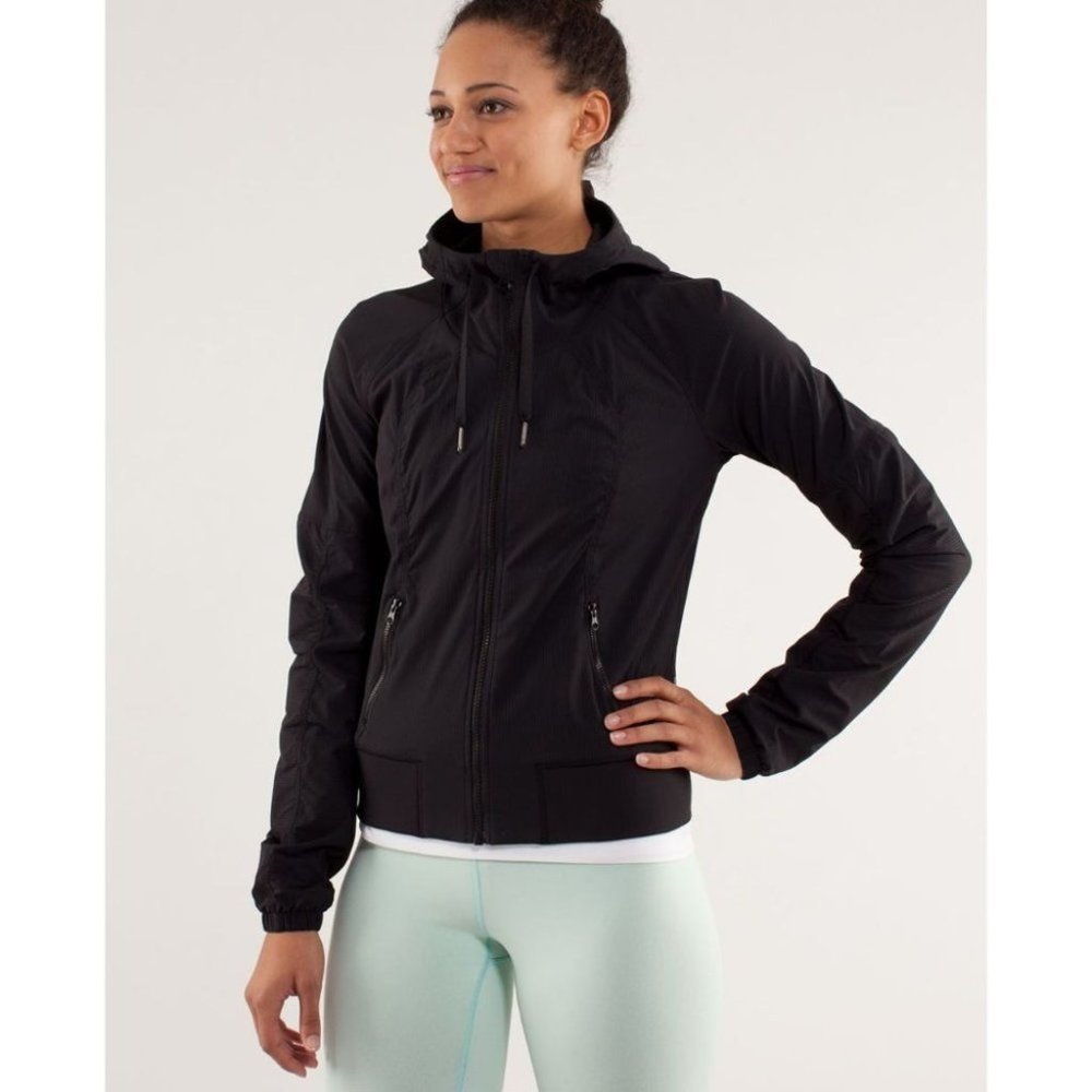 lululemon “Street to Studio” Black Hooded Lightweight Jacket